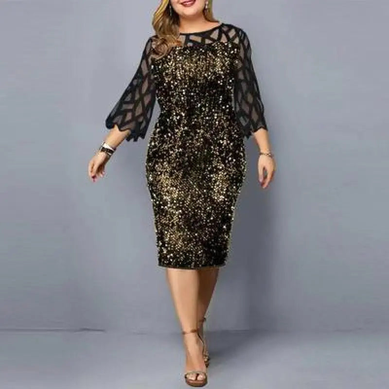 Women's Elegant Lace Dress with Sequins | Ideal for Summer