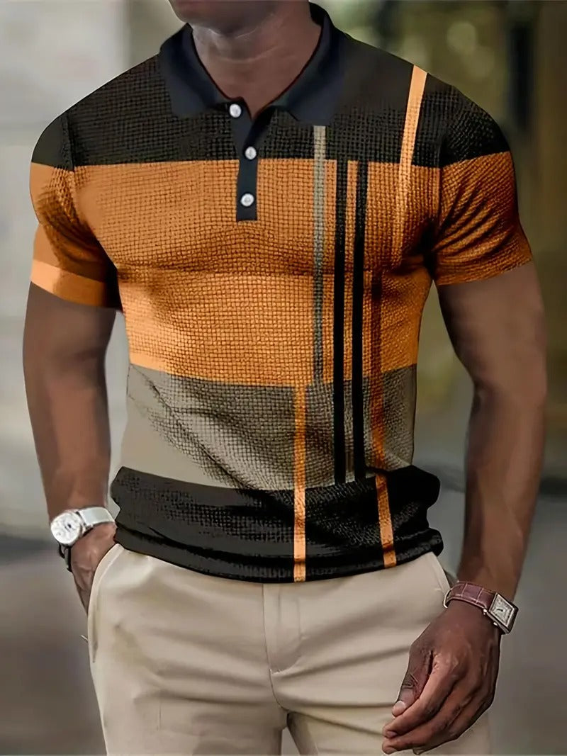 Men's Trendy Polo Shirt with Button Detail | Ideal for Spring/Summer