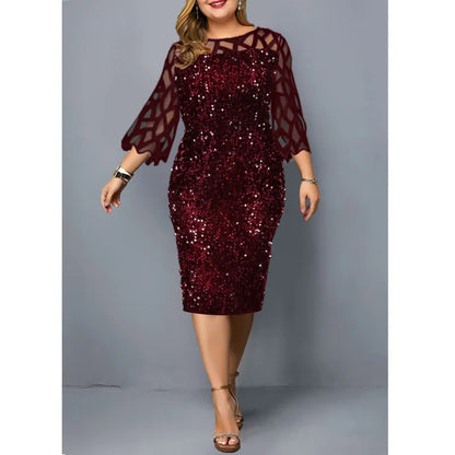 Women's Elegant Lace Dress with Sequins | Ideal for Summer