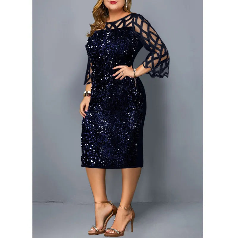 Women's Elegant Lace Dress with Sequins | Ideal for Summer