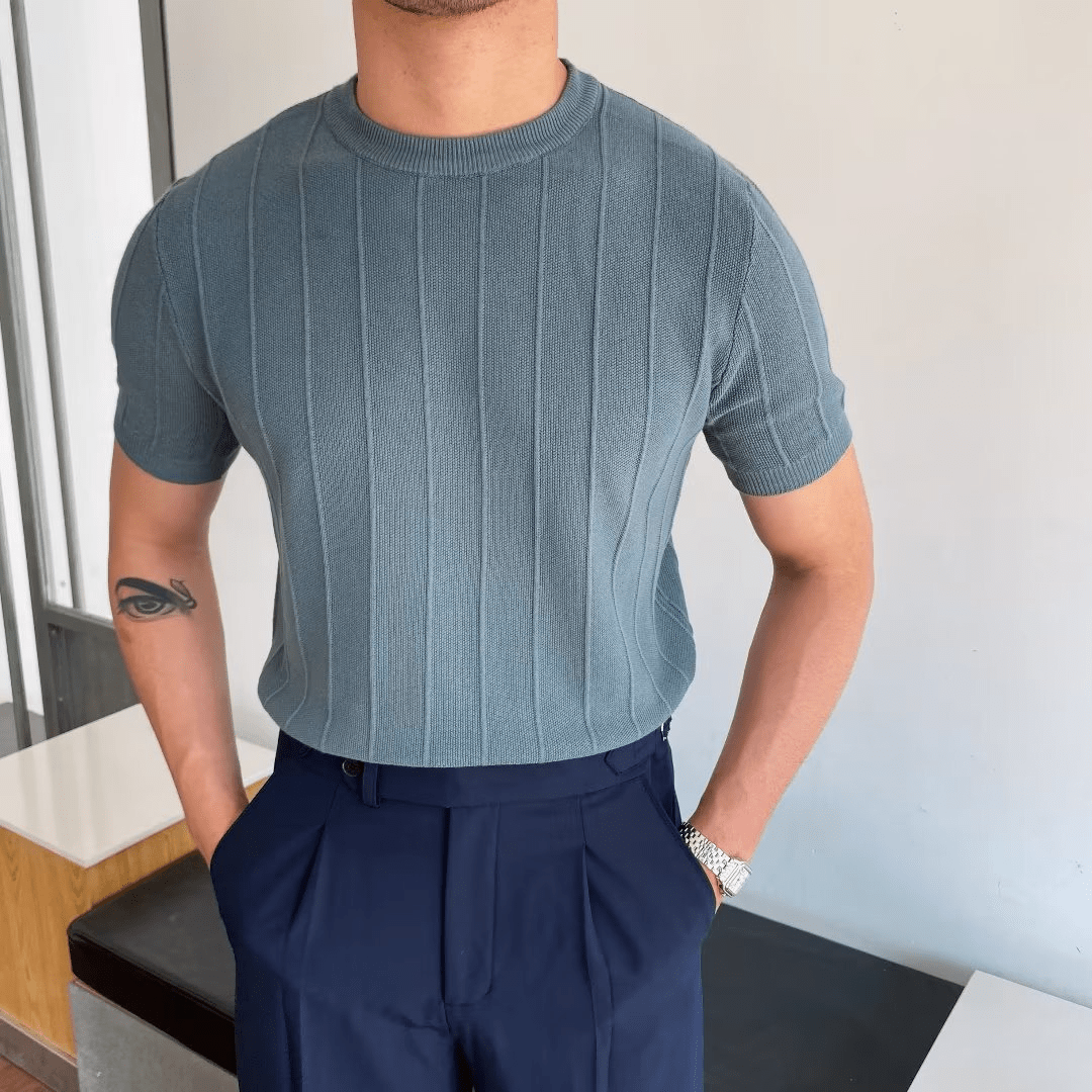 Diego - Ribbed T-Shirt - Casual - Stretch - Ideal for Summer