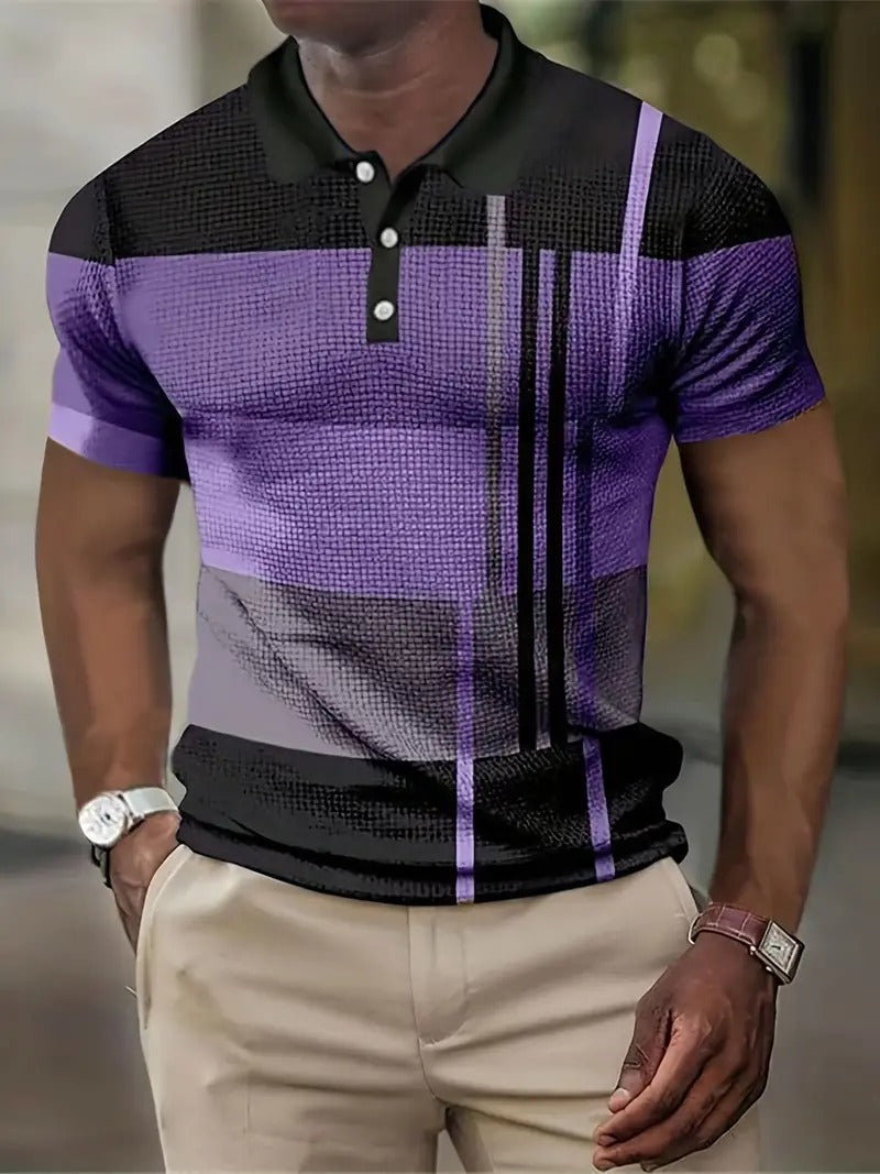 Men's Trendy Polo Shirt with Button Detail | Ideal for Spring/Summer