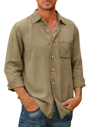 Eddie - Men’s Denim Shirt - Casual - Fashionable - Perfect for Casual Days