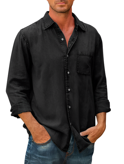 Eddie - Men’s Denim Shirt - Casual - Fashionable - Perfect for Casual Days