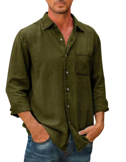 Eddie - Men’s Denim Shirt - Casual - Fashionable - Perfect for Casual Days