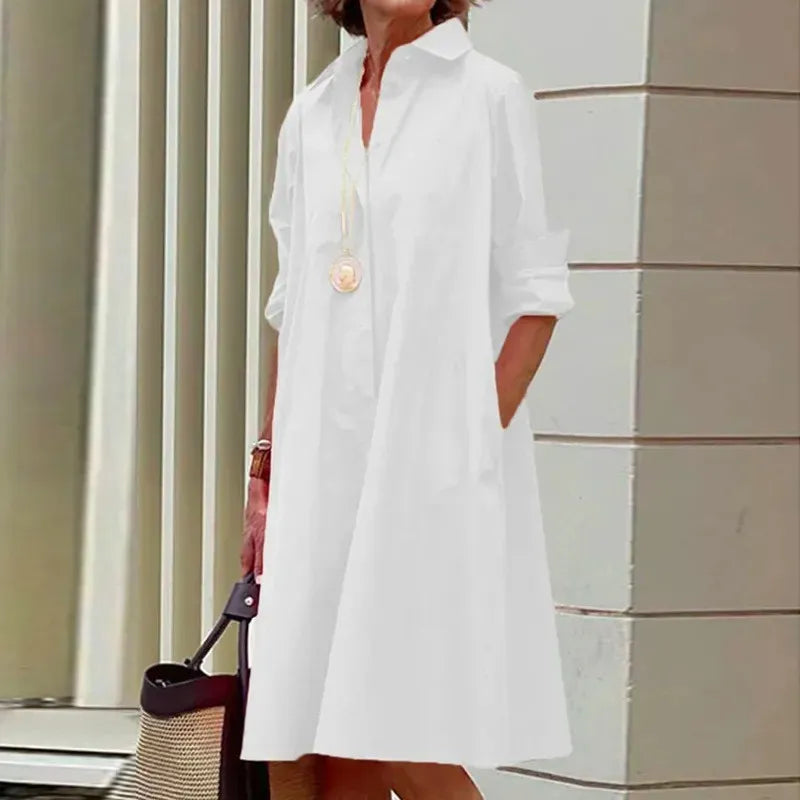 Women's Elegant Long Sleeve Dress | Ideal for Summer