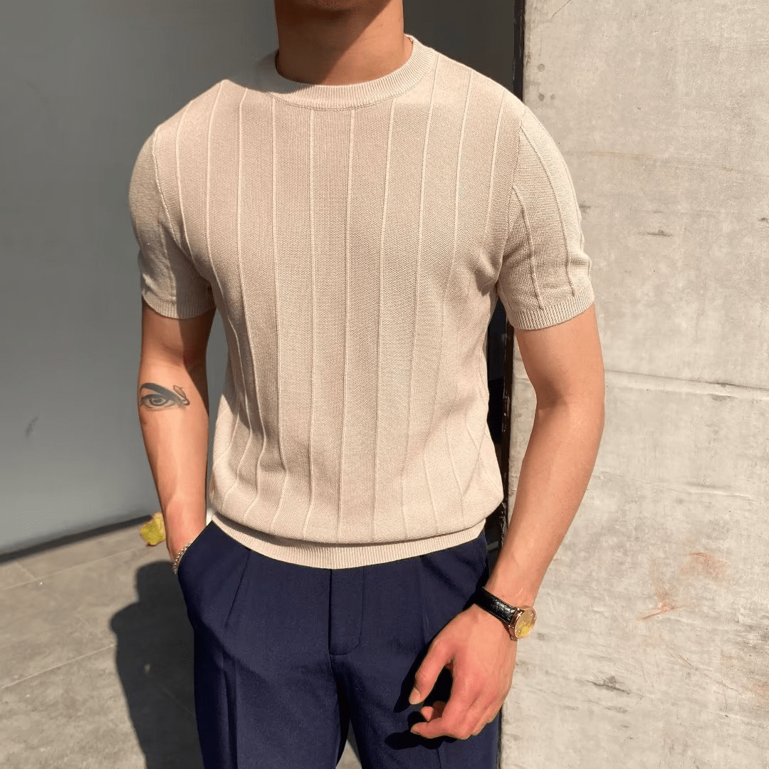 Diego - Ribbed T-Shirt - Casual - Stretch - Ideal for Summer