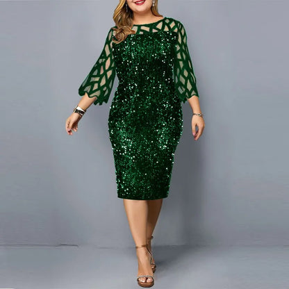 Women's Elegant Lace Dress with Sequins | Ideal for Summer