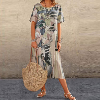 Women's Summer Comfy Floral Midi Dress | Ideal for Summer