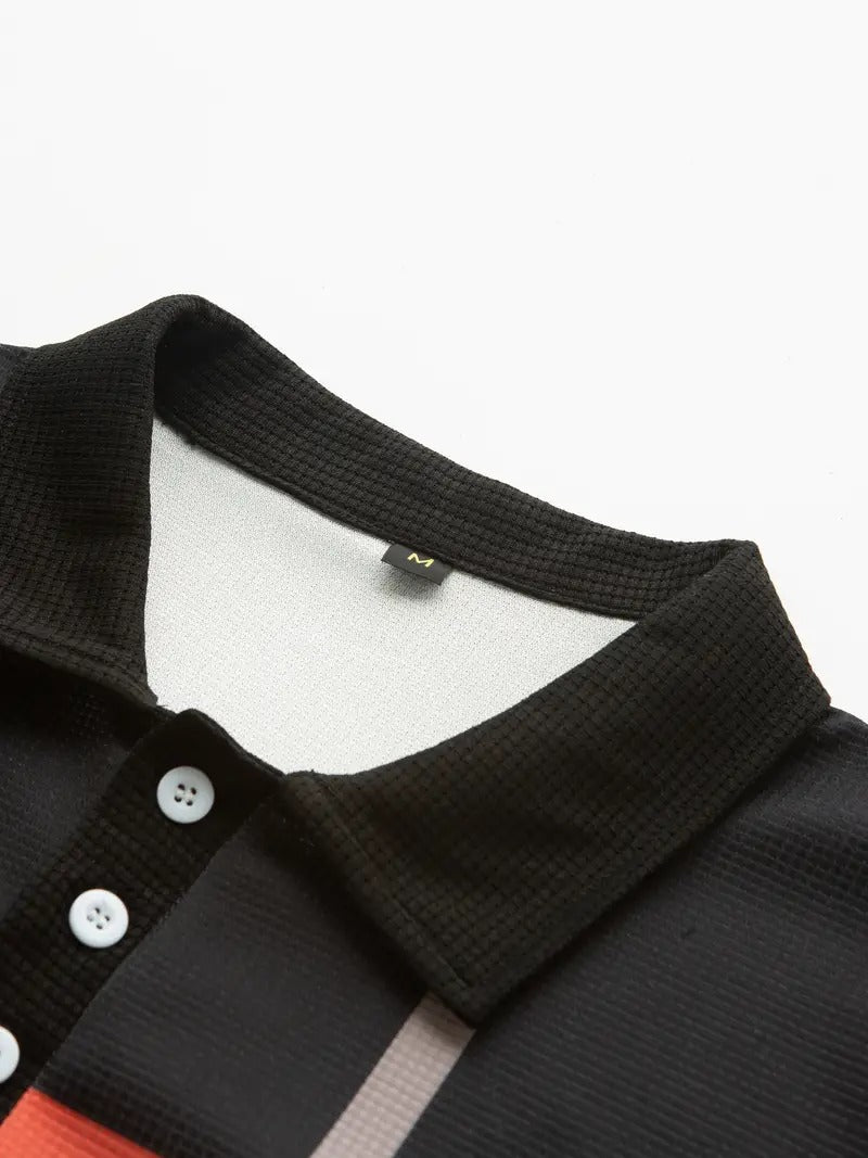 Men's Trendy Polo Shirt with Button Detail | Ideal for Spring/Summer