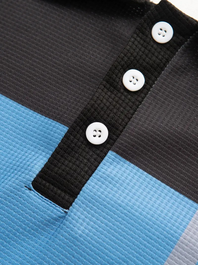 Men's Trendy Polo Shirt with Button Detail | Ideal for Spring/Summer