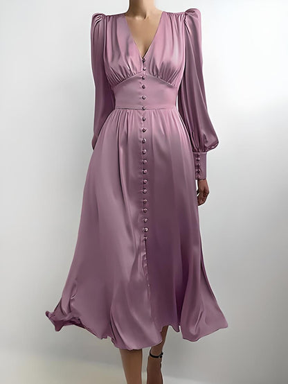 Chic and Elegant Satin Dress | Ideal for Formal Occasions