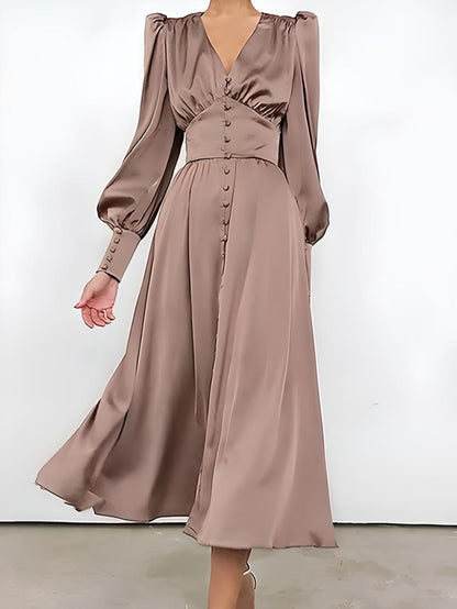 Chic and Elegant Satin Dress | Ideal for Formal Occasions