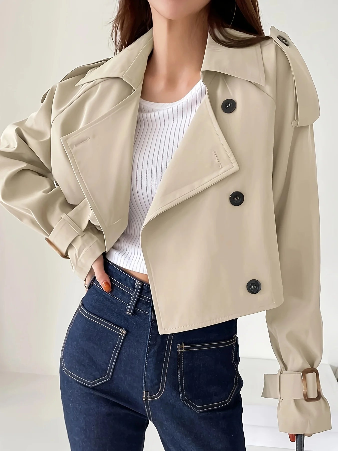 Chic Short Trench Coat | Perfect for Everyday Wear