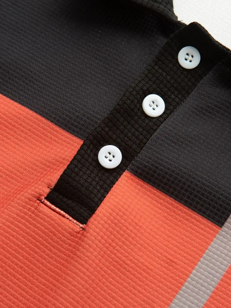 Men's Trendy Polo Shirt with Button Detail | Ideal for Spring/Summer