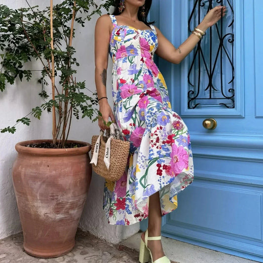 Diana - Floral Pattern Dress - Casual - Unique Print - Ideal for Summer