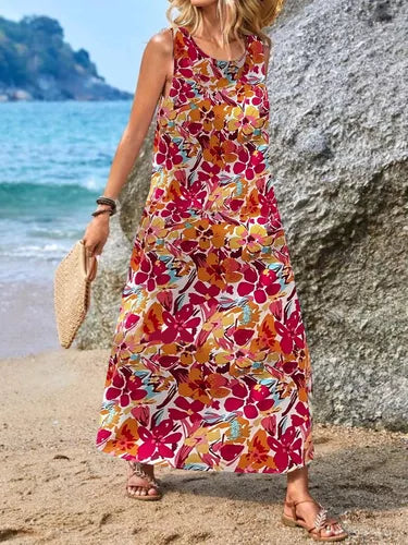 Colleen - Sleeveless Boho Dress - Trendy - Lightweight - Ideal for Summer