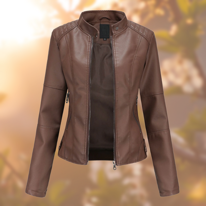 Calantha - Jacket - Elegant - Leather - Ideal For Winter