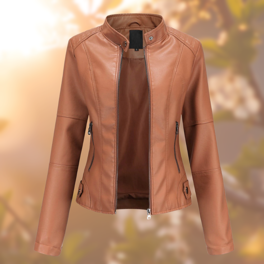 Calantha - Jacket - Elegant - Leather - Ideal For Winter