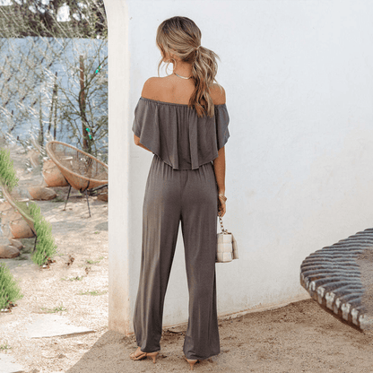 Yarra - Off-Shoulder Jumpsuit - Casual - Trendy - For Everyday Wear