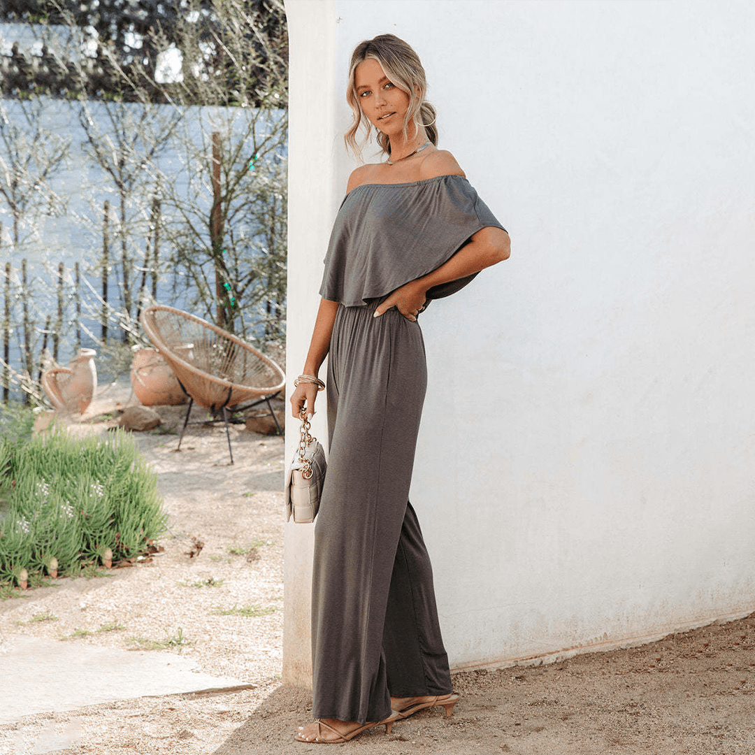 Yarra - Off-Shoulder Jumpsuit - Casual - Trendy - For Everyday Wear