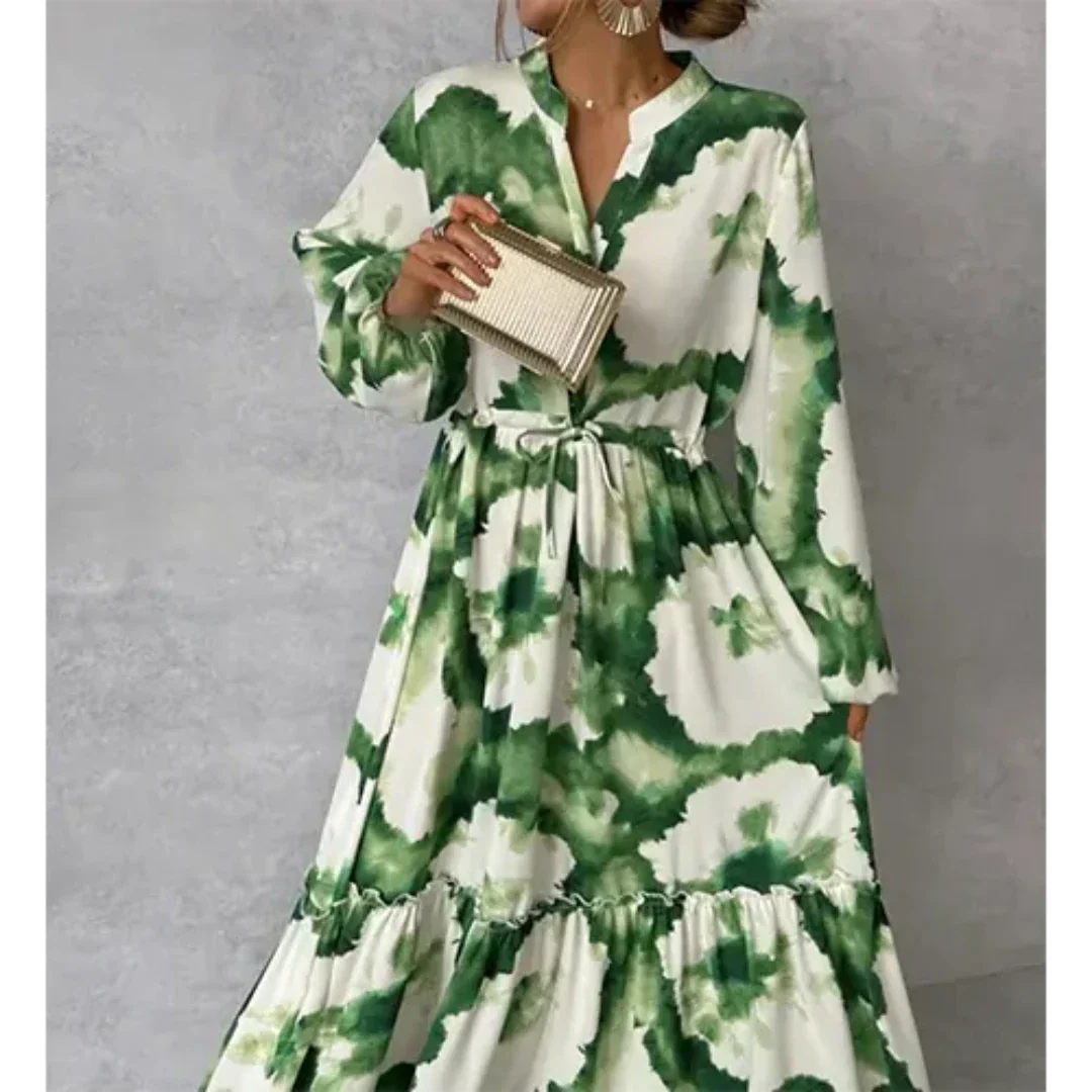 Women's Elegant Green Maxi Dress