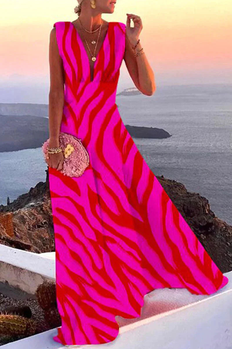 Women's Elegant Long Sleeveless Maxi Dress | Ideal for Summer