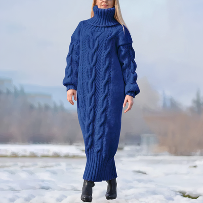 Women's Warm Knitted Long Dress