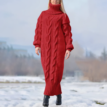 Women's Warm Knitted Long Dress