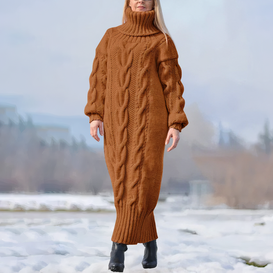 Women's Warm Knitted Long Dress