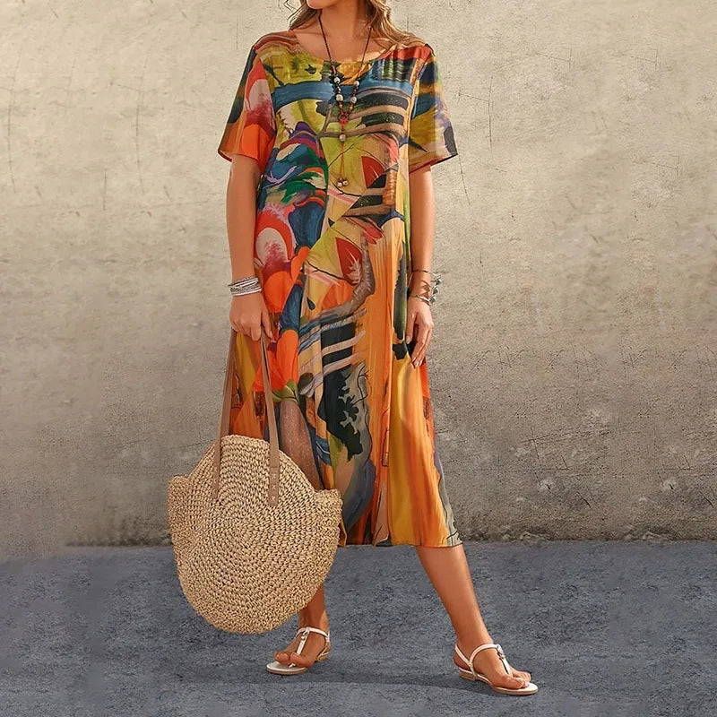 Women's Summer Casual Midi Dress | Ideal for Summer