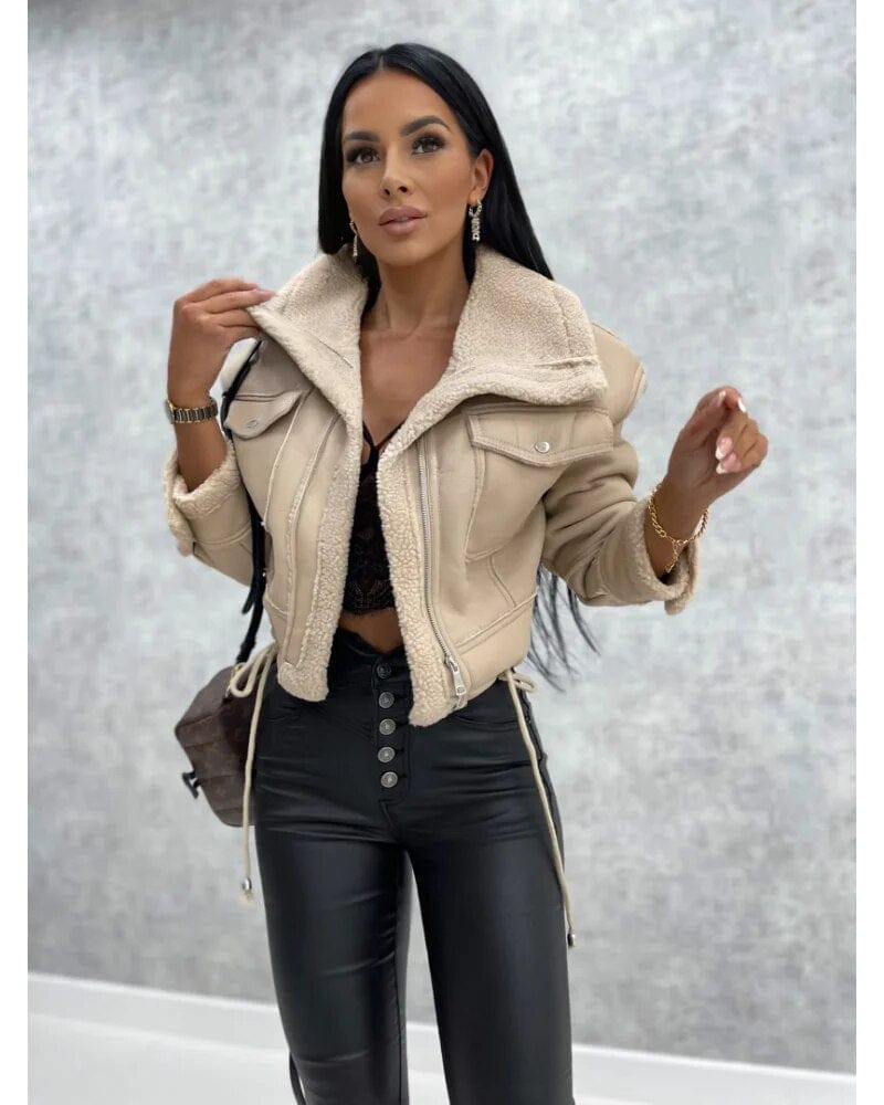 Xanthe - Elegant Leather Jacket - Chic - Tailored Fit - Ideal for Winter