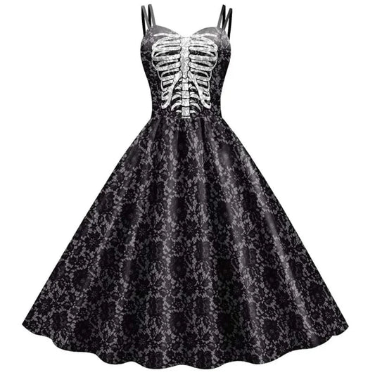 Women's Trendy Gothic Print Dress