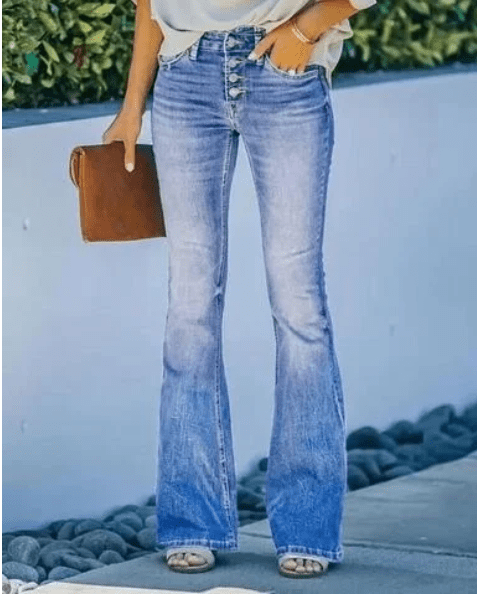 Klea - High Waist Denim Pants - Casual - Made for Comfort - For Everyday Wear