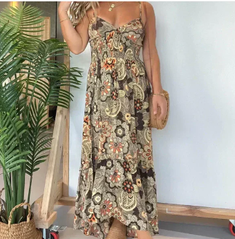 Women’s Summer Boho Dress with Slit | Ideal for Summer