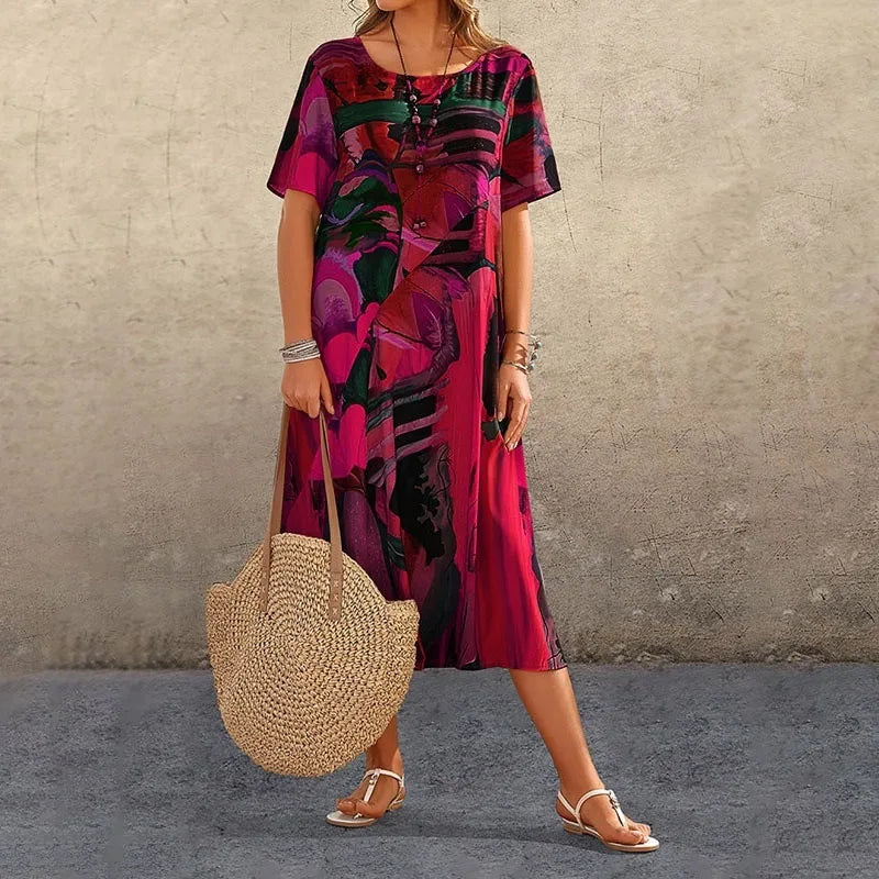 Women's Summer Casual Midi Dress | Ideal for Summer