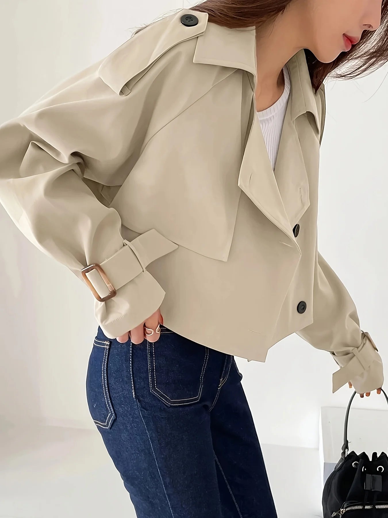 Chic Short Trench Coat | Perfect for Everyday Wear