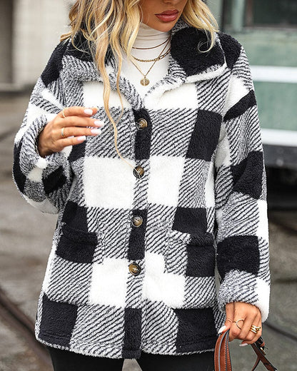 Lily - Plaid Coat - Chic - High quality Seasonal Collection - Ideal for Autumn