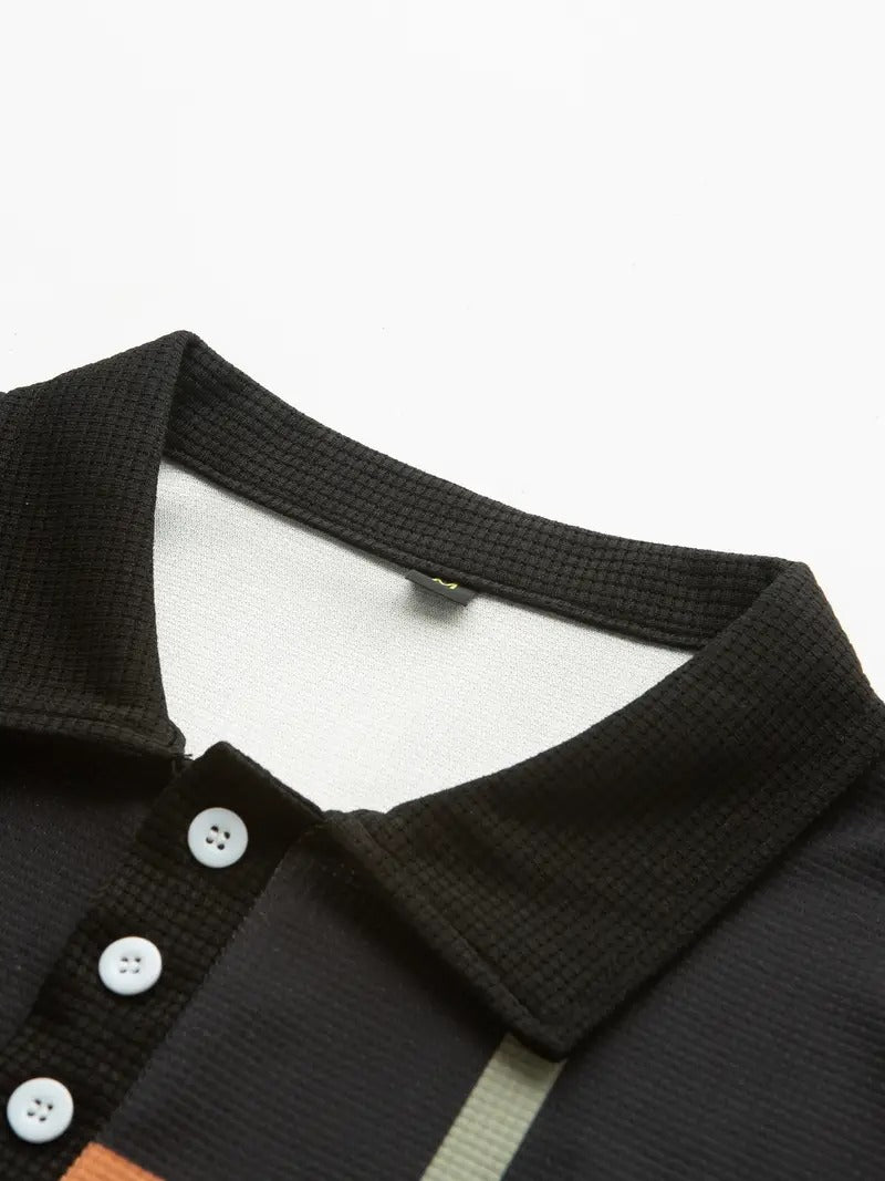 Men's Trendy Polo Shirt with Button Detail | Ideal for Spring/Summer