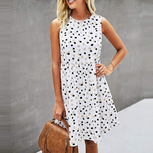 Women's Vintage Polka Dot Mini Dress