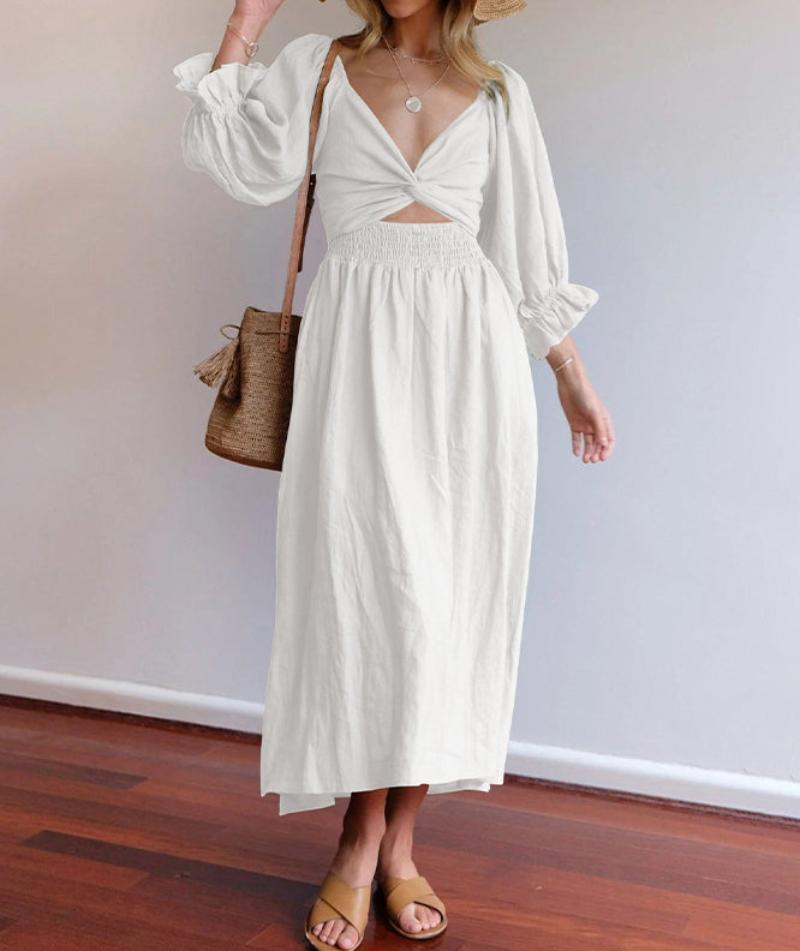 Women's Summer Midi Dress with Ruffles | Ideal for Summer