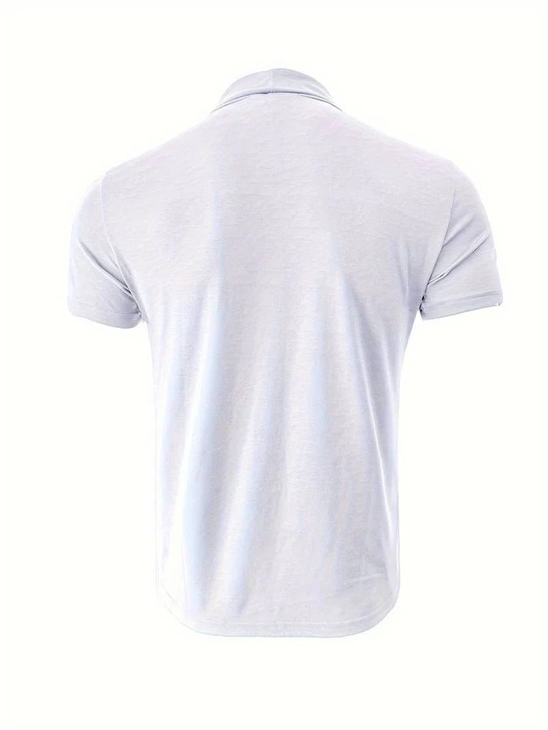 Men's Classic Fit Plain Turtleneck T-shirt | Ideal for Summer