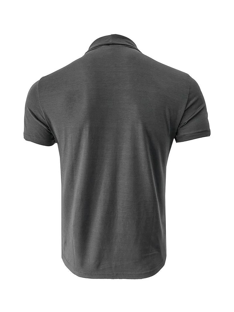 Men's Classic Fit Plain Turtleneck T-shirt | Ideal for Summer