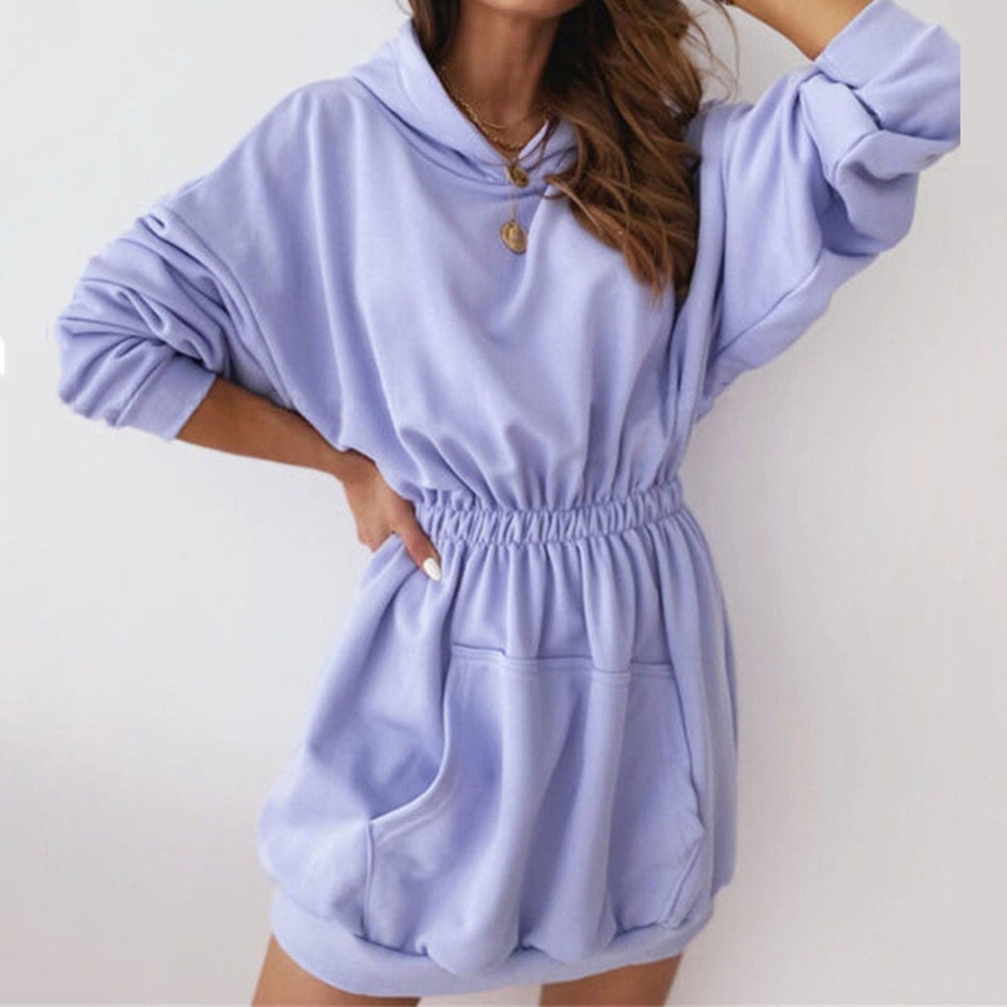 Women's Casual Hoodie Mini Dress