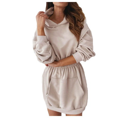 Women's Casual Hoodie Mini Dress