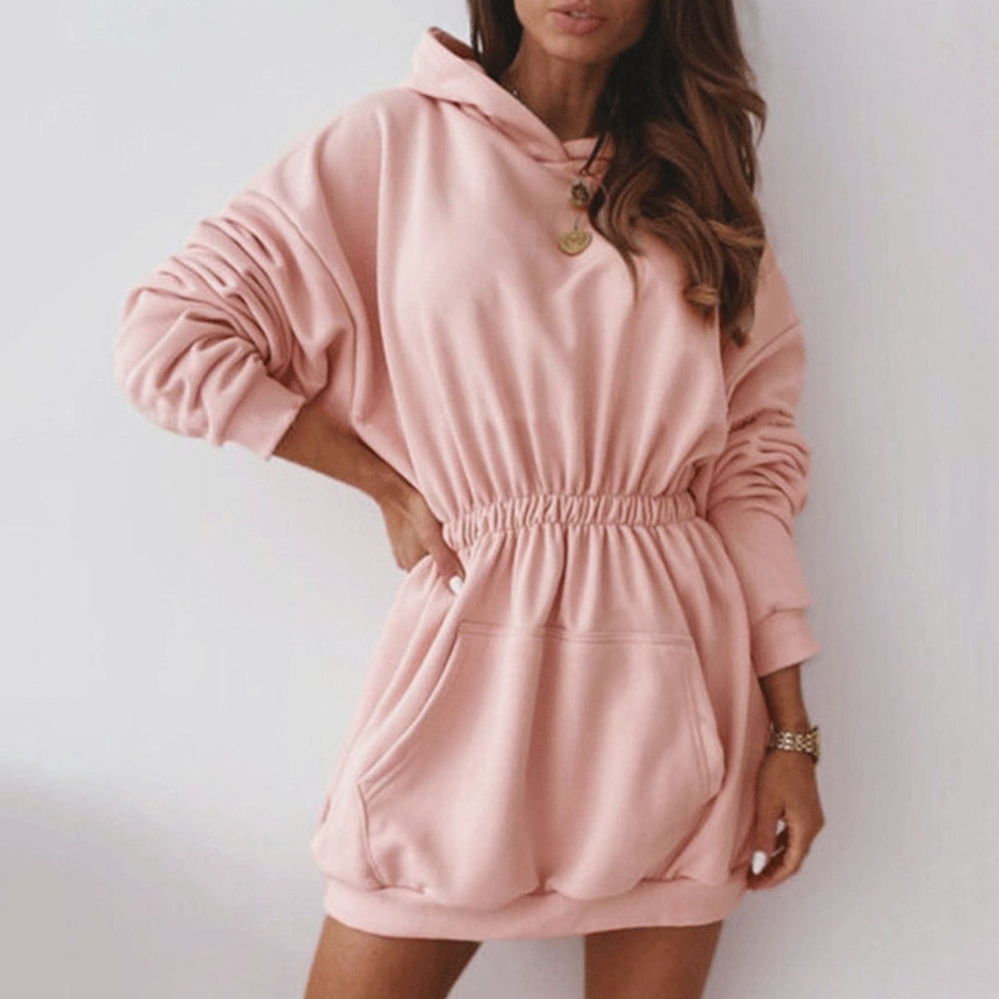 Women's Casual Hoodie Mini Dress