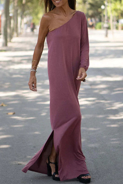 Women's Summer Elegant One Shoulder Maxi Dress | Ideal for Summer