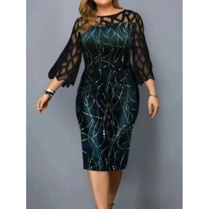 Women's Elegant Lace Dress with Sequins | Ideal for Summer