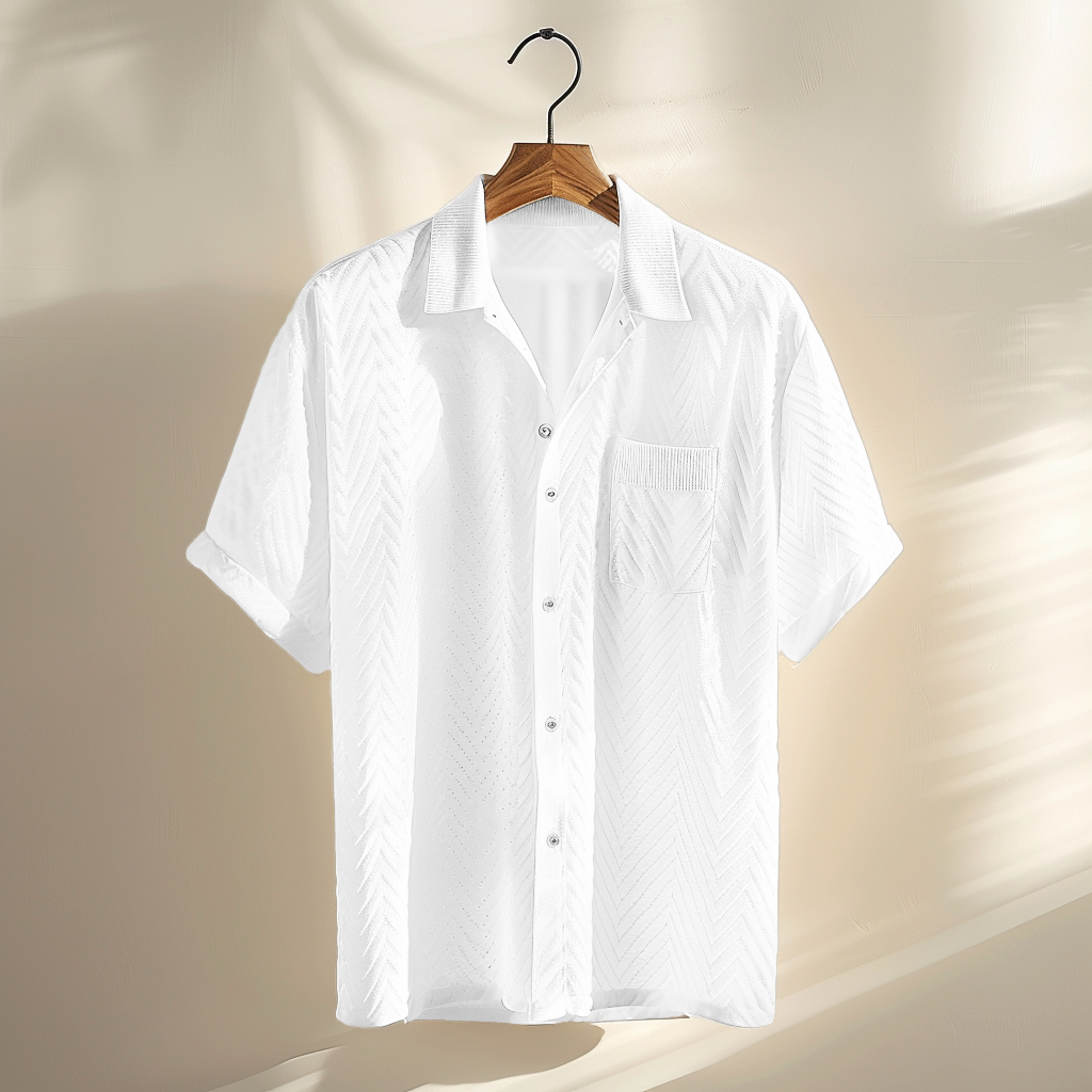 Clark - Men Short Sleeved Shirt - Casual - Lightweight - For Everyday Wear