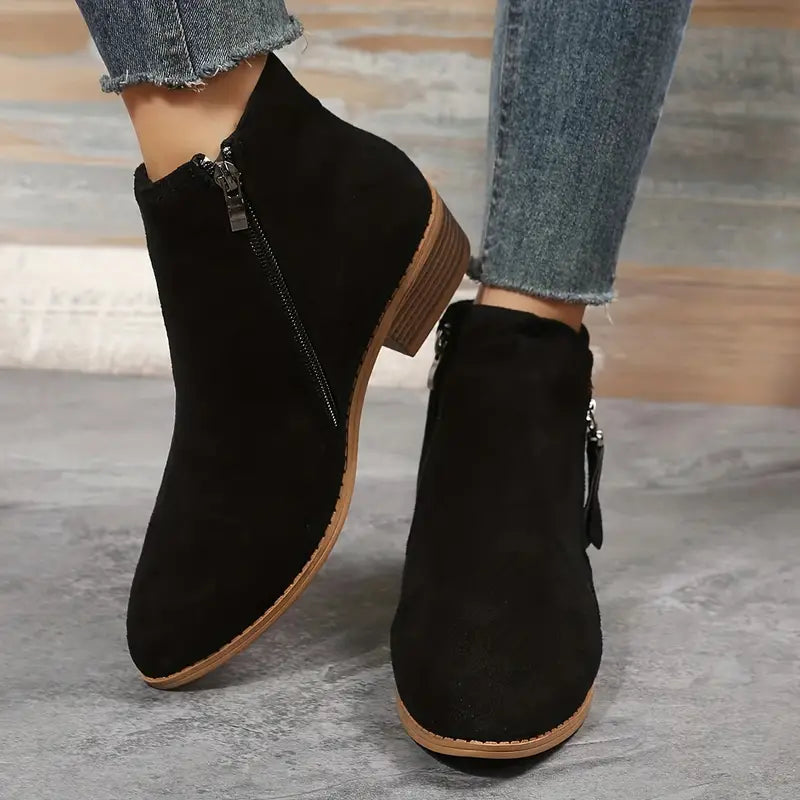 Women's Ankle Boots with Heel and Zipper | Ideal for Autumn/Winter